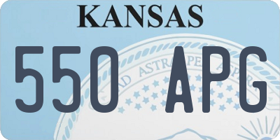 KS license plate 550APG