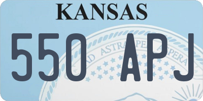 KS license plate 550APJ