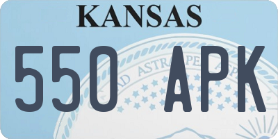 KS license plate 550APK
