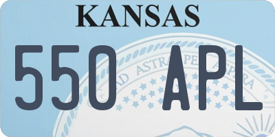 KS license plate 550APL