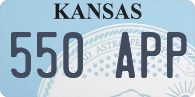KS license plate 550APP