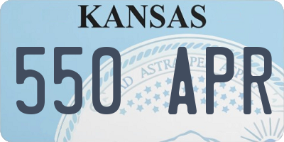 KS license plate 550APR