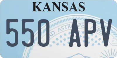 KS license plate 550APV