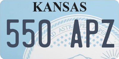 KS license plate 550APZ