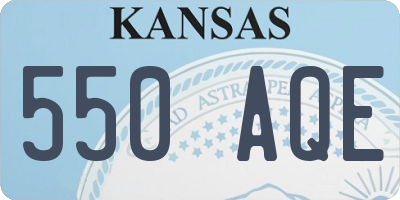 KS license plate 550AQE