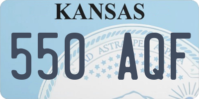 KS license plate 550AQF