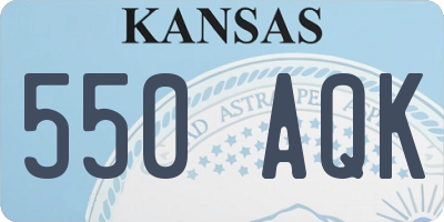 KS license plate 550AQK
