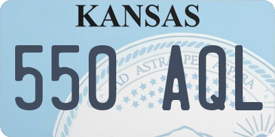 KS license plate 550AQL