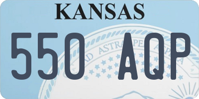 KS license plate 550AQP