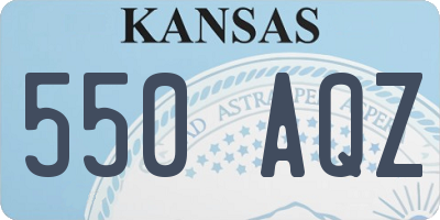 KS license plate 550AQZ