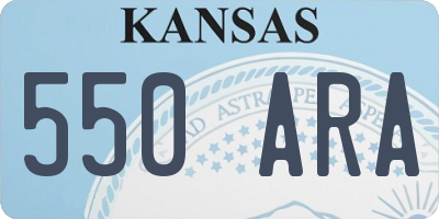 KS license plate 550ARA