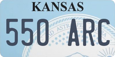 KS license plate 550ARC