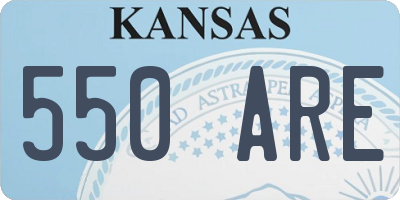 KS license plate 550ARE