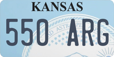 KS license plate 550ARG