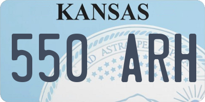 KS license plate 550ARH