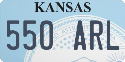 KS license plate 550ARL