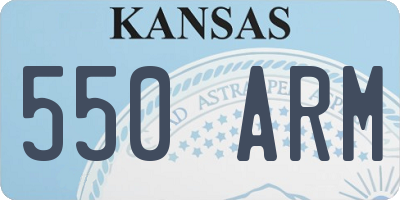 KS license plate 550ARM