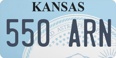 KS license plate 550ARN