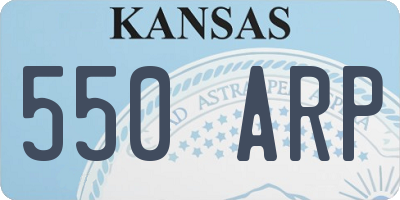 KS license plate 550ARP
