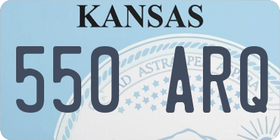 KS license plate 550ARQ