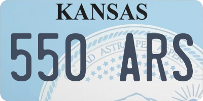 KS license plate 550ARS