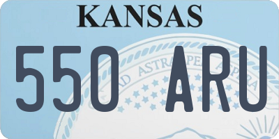 KS license plate 550ARU