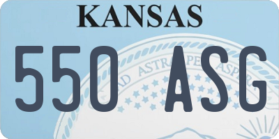 KS license plate 550ASG