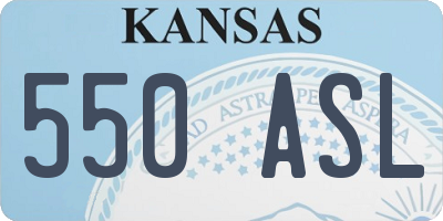 KS license plate 550ASL