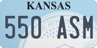 KS license plate 550ASM