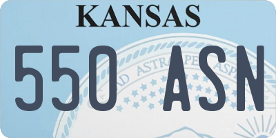 KS license plate 550ASN