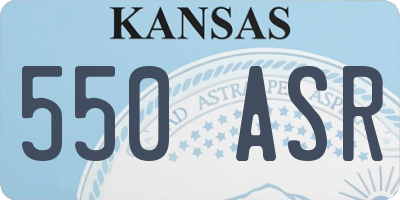 KS license plate 550ASR