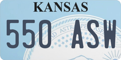 KS license plate 550ASW