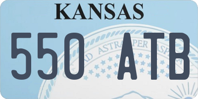 KS license plate 550ATB