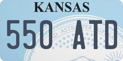 KS license plate 550ATD