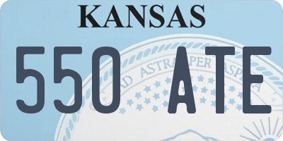 KS license plate 550ATE