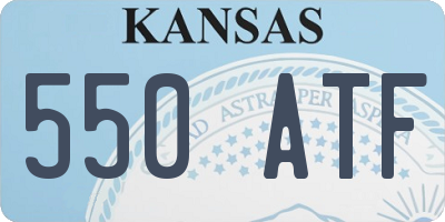 KS license plate 550ATF