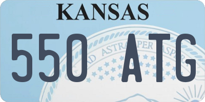 KS license plate 550ATG