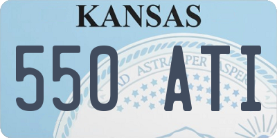 KS license plate 550ATI