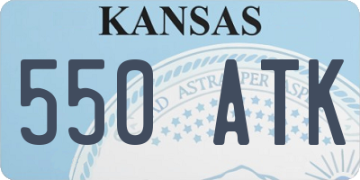 KS license plate 550ATK