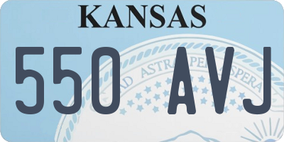 KS license plate 550AVJ