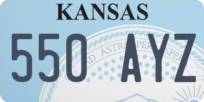 KS license plate 550AYZ