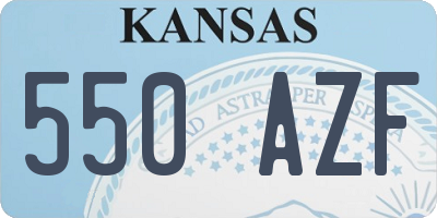 KS license plate 550AZF