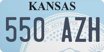 KS license plate 550AZH