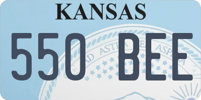 KS license plate 550BEE