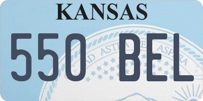 KS license plate 550BEL