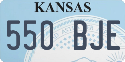 KS license plate 550BJE