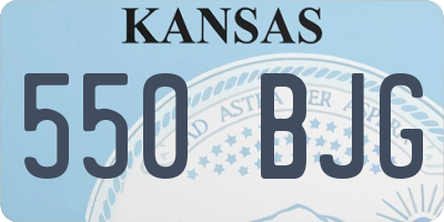 KS license plate 550BJG