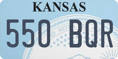KS license plate 550BQR