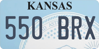 KS license plate 550BRX
