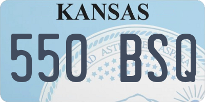 KS license plate 550BSQ